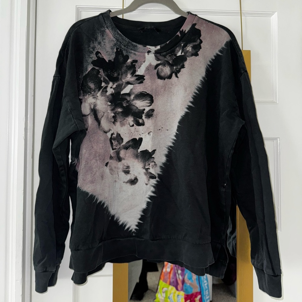 All Saints Black and Gray Sweatshirt